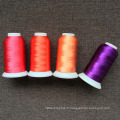Fil de broderie de fil de filament de polyester pour l&#39;habillement / vêtement